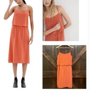 Madewell Silk Overlay Tiered Cami Midi Tank Dress - Size 12
